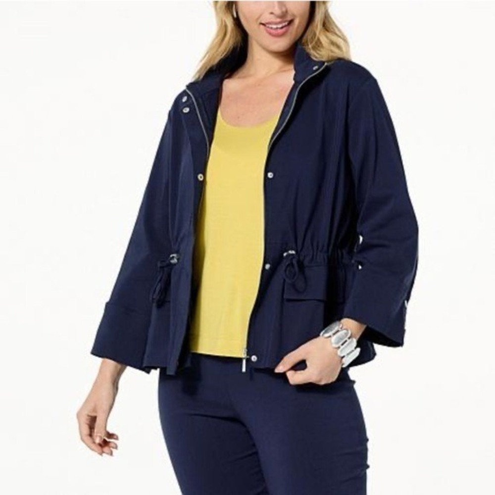 WynneLayers Flatter Fit Snap Jacket - Midnight Blue - Large